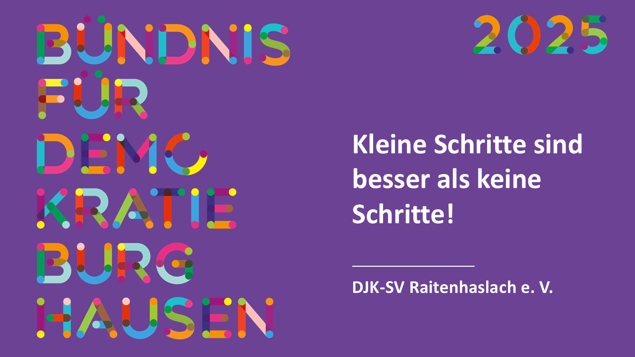 Kleine Schritte sind besser als keine Schritte!