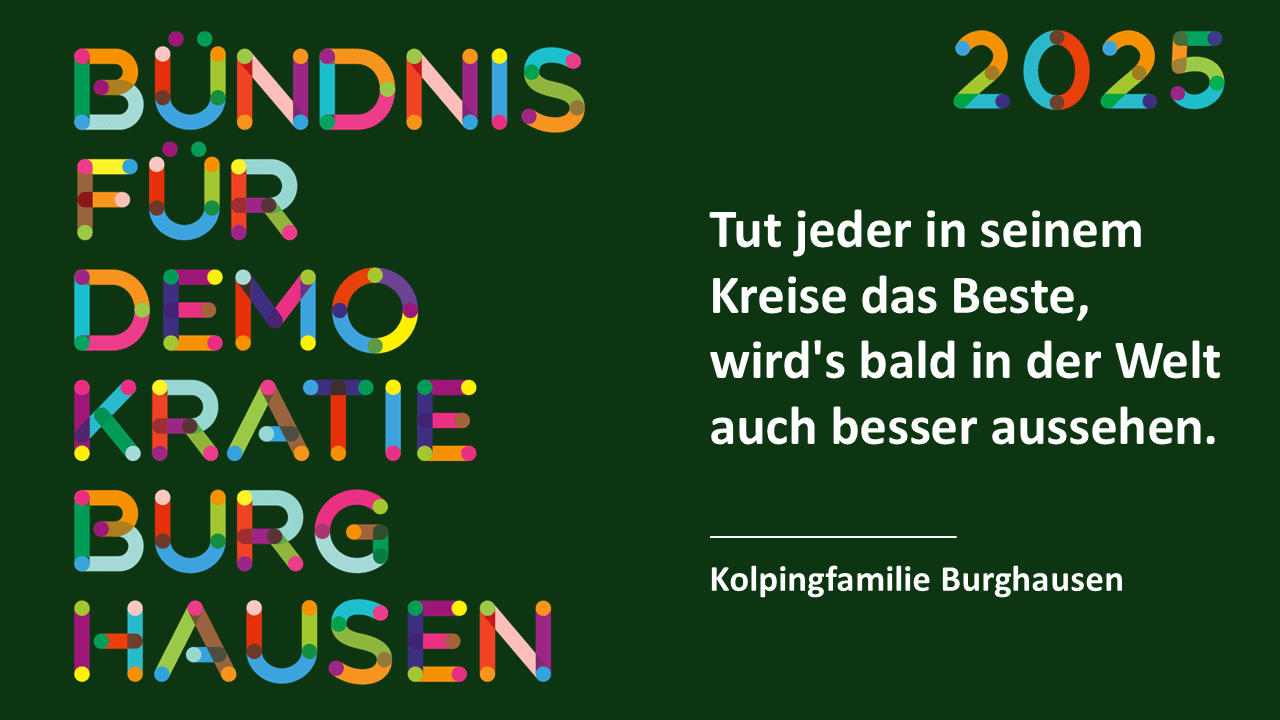 Tut jeder in seinem Kreis das Beste, wird's bald in der Welt auch besser aussehen. Tut jeder in seinem Kreis das Beste, wird's bald in der Welt auch besser aussehen